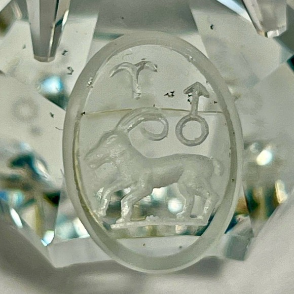 VTG Presiosa Bohemia Works Rainbow Crystal Aries Zodiac Figurine - Picture 10 of 15